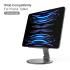 STOYOBE HF-V Desktop Folding Tablet Stand Aluminum Alloy 360-Degree Rotating Holder for iPad - Space Gray